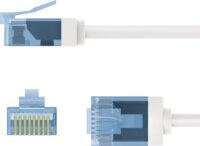 goobay 74301 Ultra-flexibilis U/UTP Cat.6a RJ45 Patch kábel 10m - Fehér
