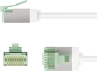 goobay 74359 Ultra-flexibilis U/FTP Cat.8.1 RJ45 Patch kábel 0.5m - Fehér