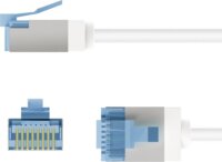 goobay 74332 Ultra-flexibilis U/FTP Cat.6a RJ45 Patch kábel 1m - Fehér