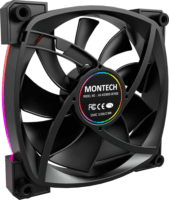 Montech AX120 120mm PWM RGB Rendszerhűtő ventilátor - Fekete
