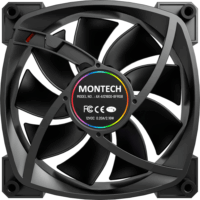 Montech AX120 120mm PWM RGB Rendszerhűtő ventilátor - Fekete