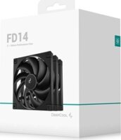 DeepCool Cooler FD14 140mm PWM Rendszerhűtő Ventillátor 3db - Fekete