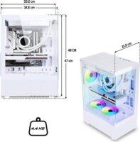 Spirit of Gamer SPECTRA Arctic Full Tower Számítógépház + 3db 120mm Ventillátor - Fehér