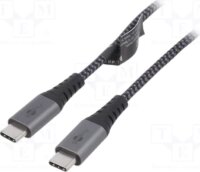 goobay 49301 USB-C apa - USB-C apa Adat és töltő kábel 0.5m - Ezüst/Szürke