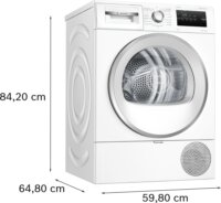 Bosch WTH85293BY Hőszivattyús Szárítógép 8kg 216kWh - Fehér