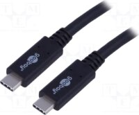 goobay 49254 USB-C apa - USB-C apa Adat és töltőkábel 1m - Fekete