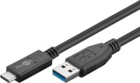 goobay 41073 USB-A apa - USB-C apa Adat és töltőkábel 0.5m - Fekete