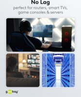 goobay 91592 S/FTP Cat7 RJ45 600MHz (Cat6a 500MHz) Patch kábel 1.5m - Kék