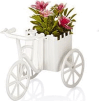 Iris E5533 dekoráció művirággal kerékpárban 13x10cm - Többféle