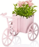 Iris E5533 dekoráció művirággal kerékpárban 13x10cm - Többféle