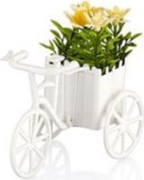 Iris E5533 dekoráció művirággal kerékpárban 13x10cm - Többféle