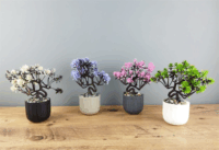 Iris E5722 dekoráció művirággal cserépben 12x17cm - Többféle