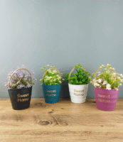 Iris E5800 dekoráció művirággal cserépben 11x18cm - Többféle