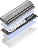 SilverStone SST-TP04 M.2 SSD Hűtő - Ezüst