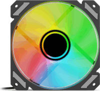 Sharkoon SHARK Mirror 120mm PWM RGB Rendszerhűtő ventilátor - Fekete