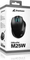 Sharkoon Officepal M25W RF Wireless Egér - Fekete