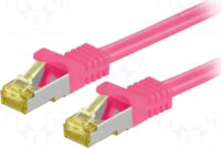 goobay 91614 S/FTP Cat7 RJ45 600MHz (Cat6a 500MHz) Patch kábel 3m - Rózsaszín