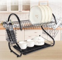 Maestro MR-1025-43 Rozsdamentes acél edényszárító 43 x 39 x 24 cm - Fekete