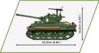 Cobi Blocks M4A2E8 Katonai Tank 865 darabos építő készlet 5 figurával 1:35