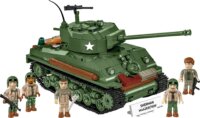 Cobi Blocks M4A2E8 Katonai Tank 865 darabos építő készlet 5 figurával 1:35