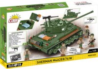 Cobi Blocks M4A2E8 Katonai Tank 865 darabos építő készlet 5 figurával 1:35