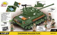 Cobi Blocks M4A2E8 Katonai Tank 865 darabos építő készlet 5 figurával 1:35