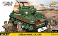 Cobi Blocks M4A2E8 Katonai Tank 865 darabos építő készlet 5 figurával 1:35