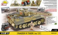 Cobi Blocks Panzer VI 131 Tiger Tank 898 darabos építő készlet 1 figurával 1:35