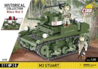 Cobi Blocks M3 Stuart tank 511 darabos építő készlet 2 figurával