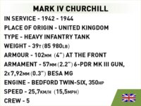 Cobi Blocks Mark IV Churchill Tank 668 darabos építő készlet 2 figurával