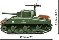 Cobi Blocks M4A1 Sherman tank 663 darabos építő készlet 2 figurával