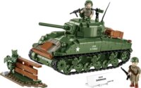 Cobi Blocks M4A1 Sherman tank 663 darabos építő készlet 2 figurával