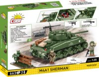 Cobi Blocks M4A1 Sherman tank 663 darabos építő készlet 2 figurával