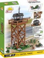 Cobi Blocks Amerikai irányítótorony 664 darabos építő készlet 2 figurával