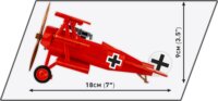 Cobi Blocks Fokker DR.1 Red Baron Repülőgép 221 darabos építő készlet 2 figurával