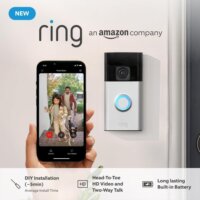 Amazon B0BZWQP9Z1 Ring Video Okos Ajtócsengő kaputelefon HD kamerával - Nikkel