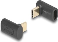 Delock 60246 USB Type-C 3.1 apa - USB-C 3.1 anya Átalakító Adapter 90 fokos - Fekete