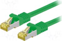 goobay 91568 S/FTP Cat7 RJ45 600MHz (Cat6a 500MHz) Patch kábel 0.25m - Zöld