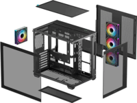 DeepCool CG530 4F Midi Torony Számítógépház + 4db 120mm ARGB ventilátor - Fekete