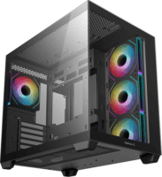 DeepCool CG530 4F Midi Torony Számítógépház + 4db 120mm ARGB ventilátor - Fekete