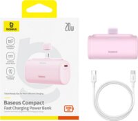 Baseus P10068307413-00 Powerbank USB-C + Type-C / 5000mAh 20W - Pink