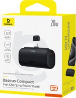 Baseus OS-Compact IP Powerbank USB-C + Type-C / 5000mAh 20W - Fekete