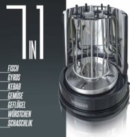 Heinrich's HDG 8687 Függőleges Elektromos Grill 1400 W - Fekete