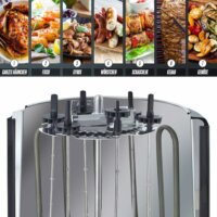 Heinrich's HDG 8687 Függőleges Elektromos Grill 1400 W - Fekete