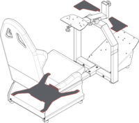 RaceRoom 75105090 Logitech Z323 2.1 Hangfaltartó RR Home Szimulátorhoz - Fekete