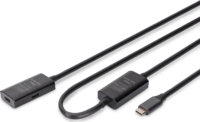 Digitus DA-73109 USB-C apa - USB-C anya 3.2 Aktív hosszabbító kábel 10m - Fekete