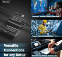 Digitus DA-73109 USB-C apa - USB-C anya 3.2 Aktív hosszabbító kábel 10m - Fekete