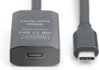 Digitus DA-73109 USB-C apa - USB-C anya 3.2 Aktív hosszabbító kábel 10m - Fekete