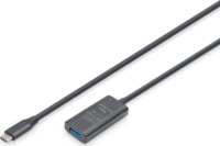 Digitus DA-73110 USB-C apa - USB-A anya 3.2 Aktív hosszabbító kábel 5m - Fekete
