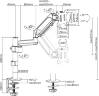 Stell SOS 2112 17"-32" Monitor asztali tartó kar - Fekete